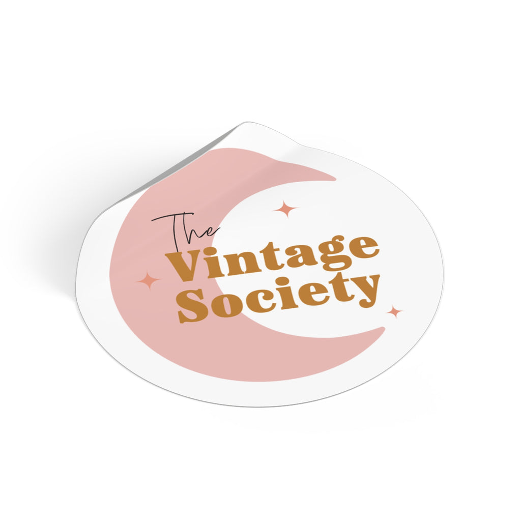 Round Vinyl Sticker — "The Vintage Society"