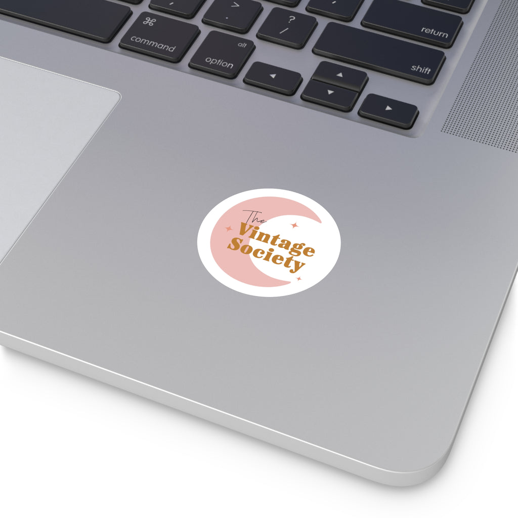 Round Vinyl Sticker — "The Vintage Society"
